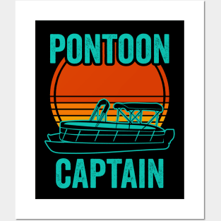 Pontoon Captain Funny Pontoon Boat Lover Posters and Art